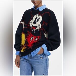 Disney Black Crewneck Sweater with Mickey Design
(NWOT)